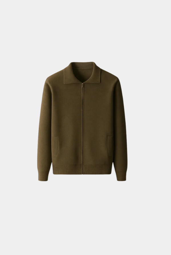 Coffee Polo Cardigan