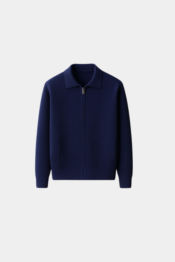 Navy Blue Polo Cardigan