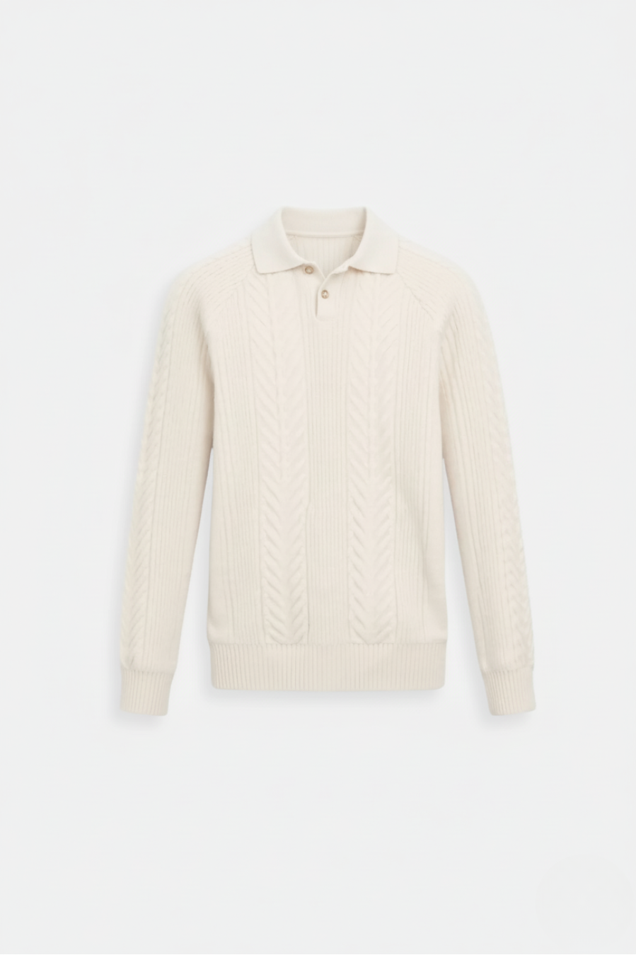 Old Money Men's Retro Solid Color Textured Knit Long Sleeve Golf Sweater