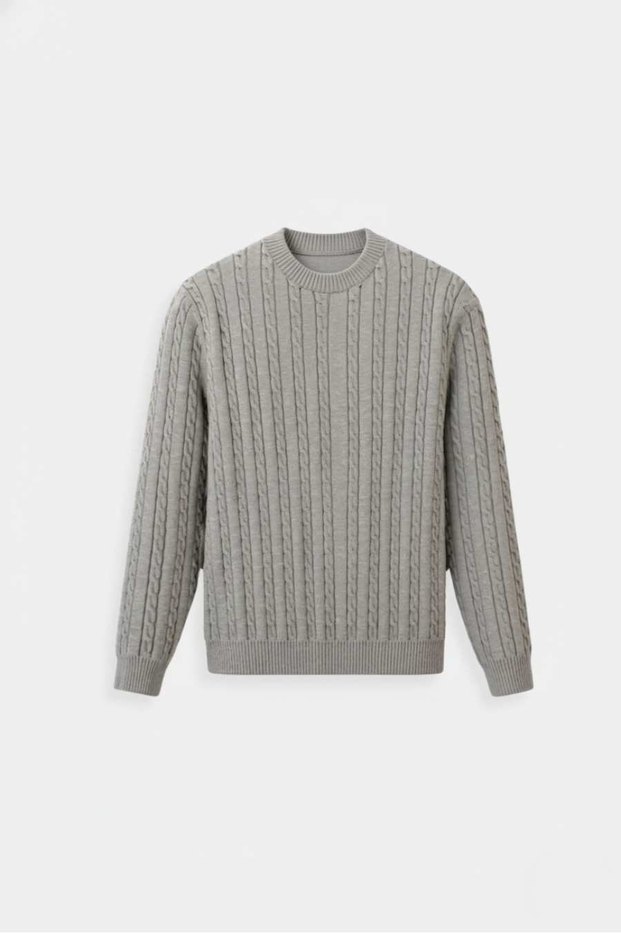 Premium O-neck Cable Knitted Pullover